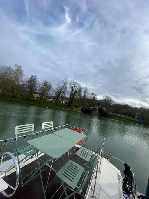 Charmant Bateau Sur La Marne Jouarre Extérieur photo